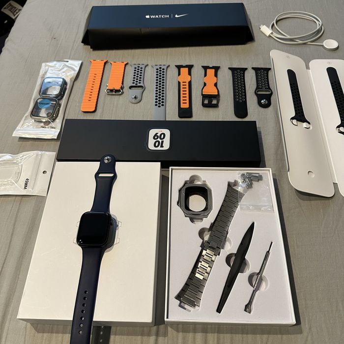 Apple Watch Nike Series 7 45mm | A2474 | OGROMNY ZESTAW DODATKÓW