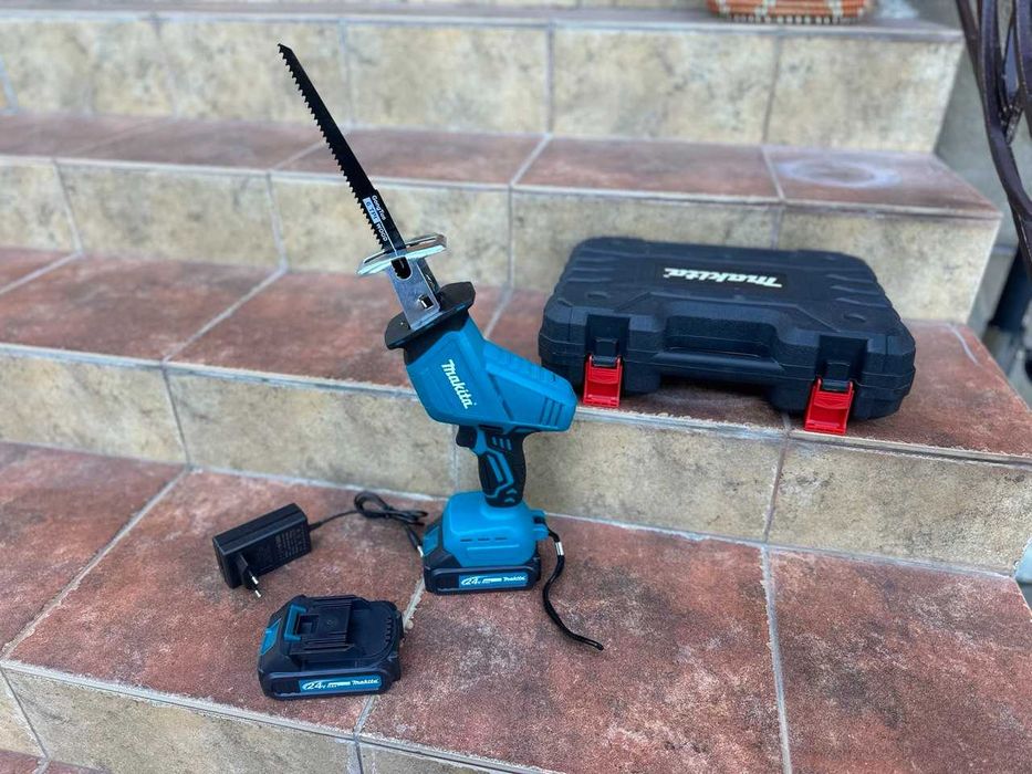 Акумуляторна шабельна пила Makita‼️Пилка Макіта 2️⃣АКБ +кейс+4 полотна