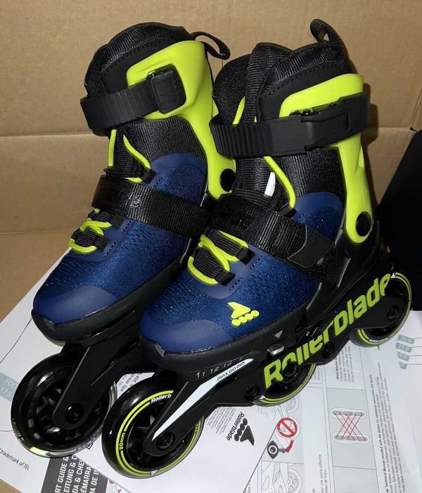 Ролики Rollerblade Microblade 3WD (blue-lime)