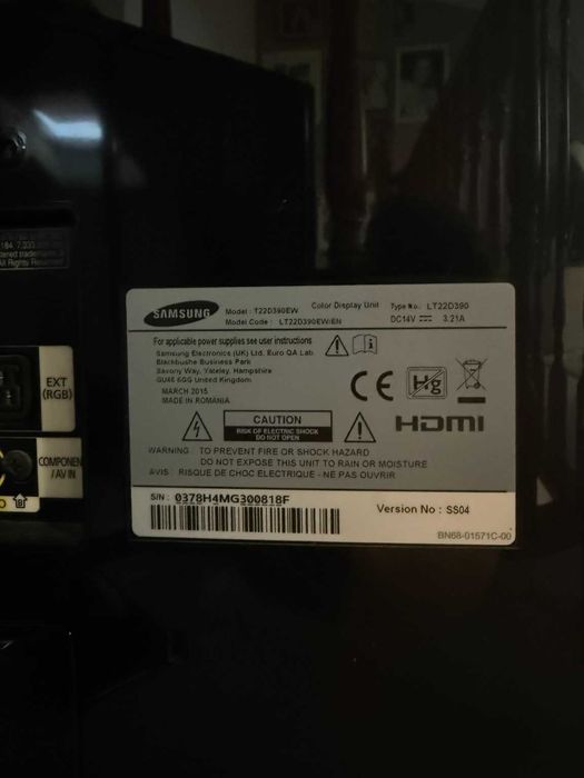 TV / Monitor Samsung 22" Full HD – T22D390EW – Excelente Estado