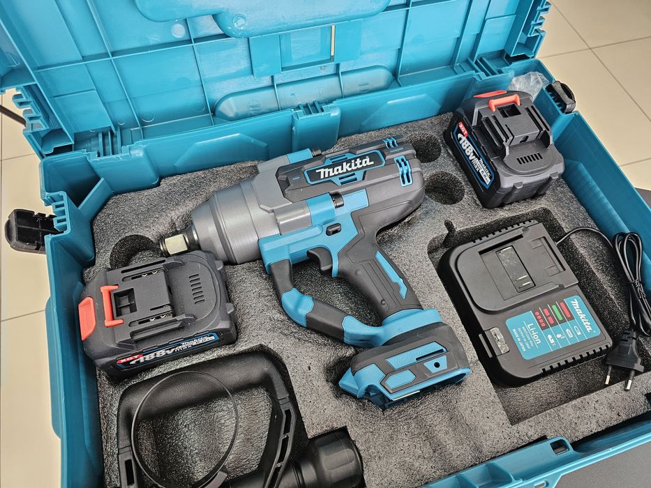 Новый Мощный Гайковерт Makita 3000Nm 3/4 Бесщеточный Полный Комплект