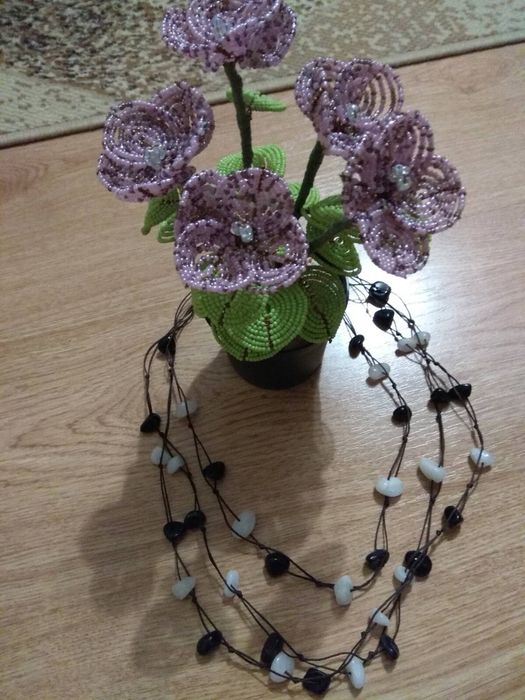 Бусы колье из натурального агата