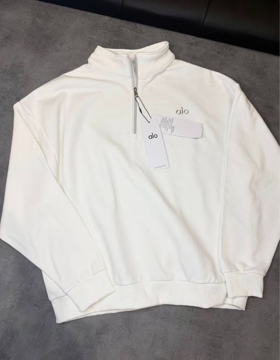 Світшот худі зіп 1\4 Alo Yoga ало кофта лонгслів оверсайз йога зіпхуді