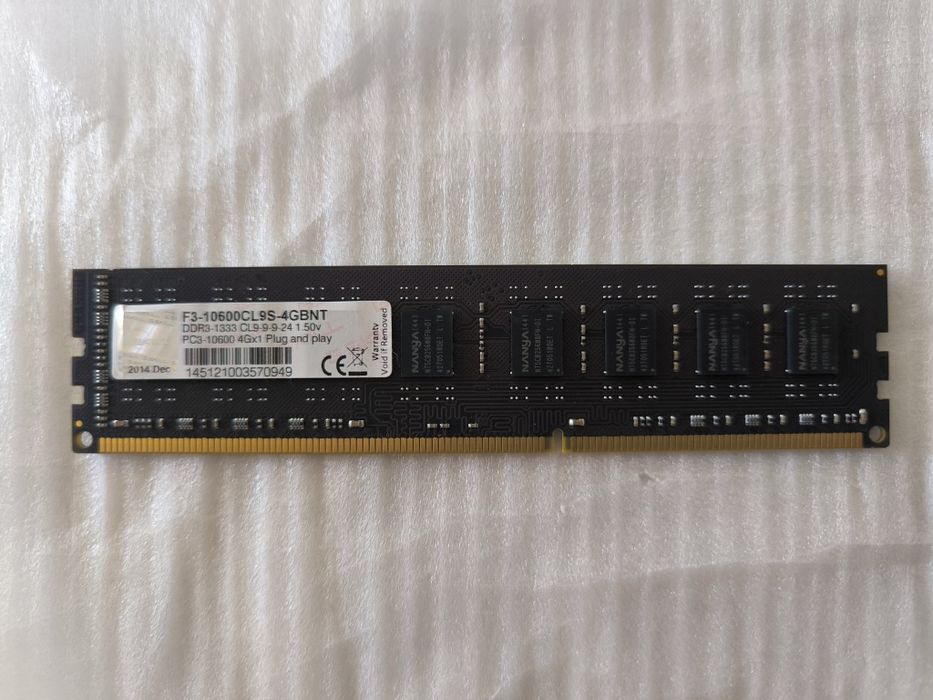 G.Skill DDR3 4GB RAM Memory PC3-1333 CL964741095739649120