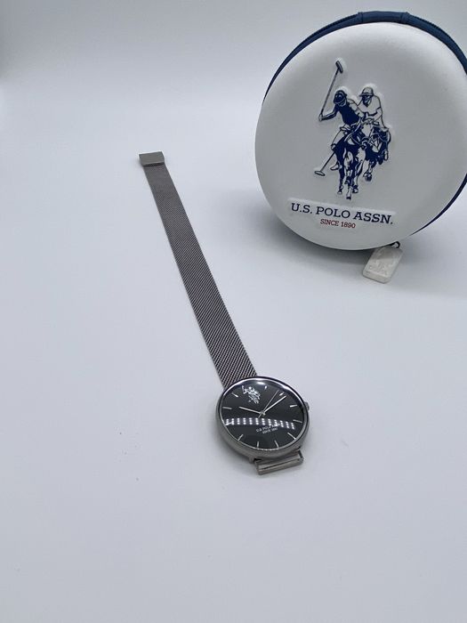 Zegarek damski U.S. Polo Assn. Layla Srebrny klasyczny bransoleta mesh