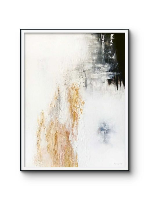Duży obraz strukturalny na płótnie 60x80 "Chwila" / Abstrakcja Loft Modern Classic Minimalizm Modern