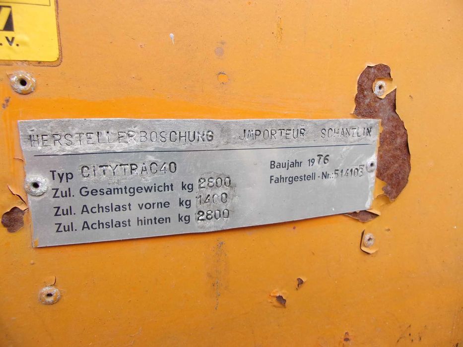 BOSCHUNG CityTrac 40 mini pług kiper SPRAWNY