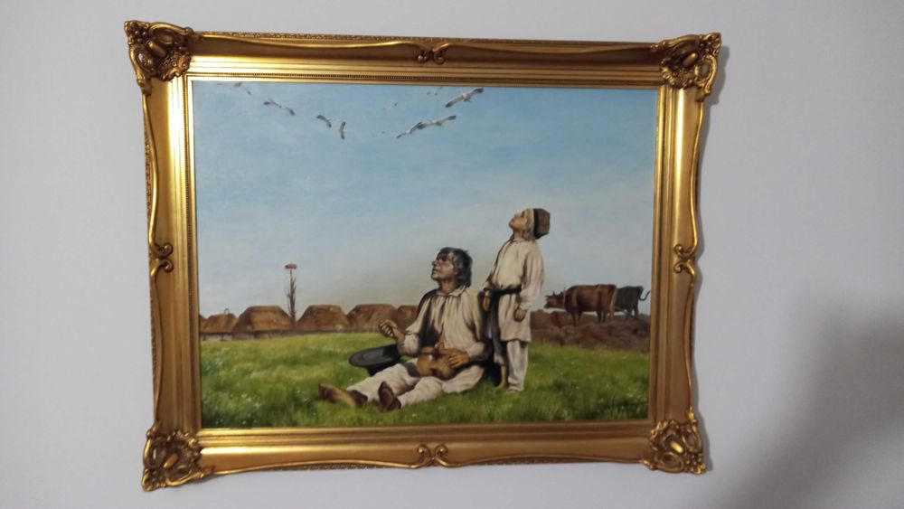 Obraz olejny Bociany