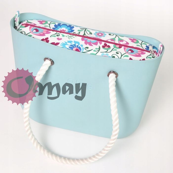 organizer OBAG STANDARD welur folk kwiaty róż sangria wkład OMAY
