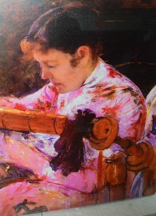 Mary Cassatt -,, Lidia tkająca gobelin''-1881