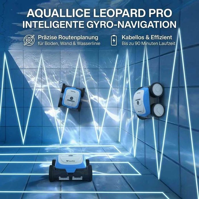 Robô limpador de piscinas Leopard Pro Aquallice