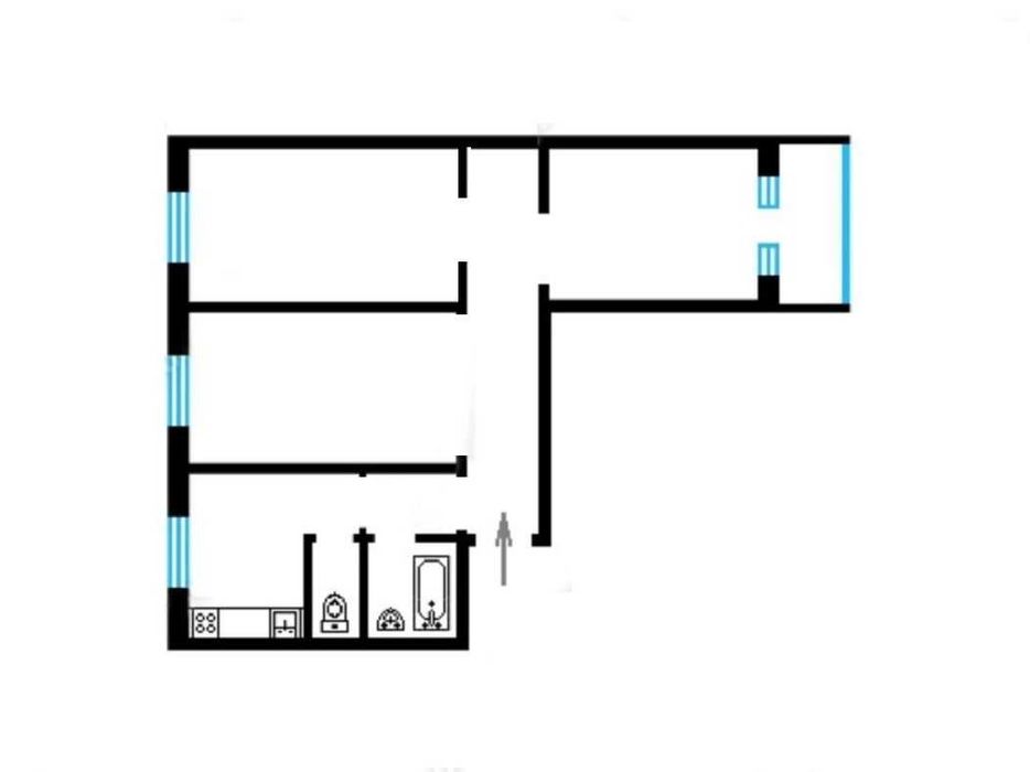 БЕЗ КОМІСІЇ Продаж 3-к квартири вул.Антонова 43 Солом'янський район