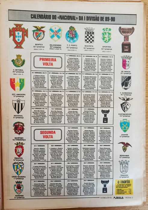Cadernos e A Bola nº 18 - Nacionais 89-90