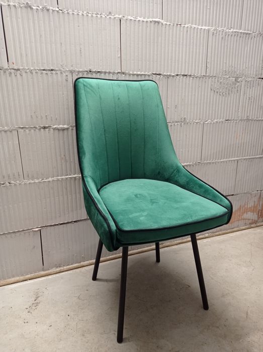 Krzesła do salonu jadalni 6 sztuk nowe zielone Due Lux KD Collection