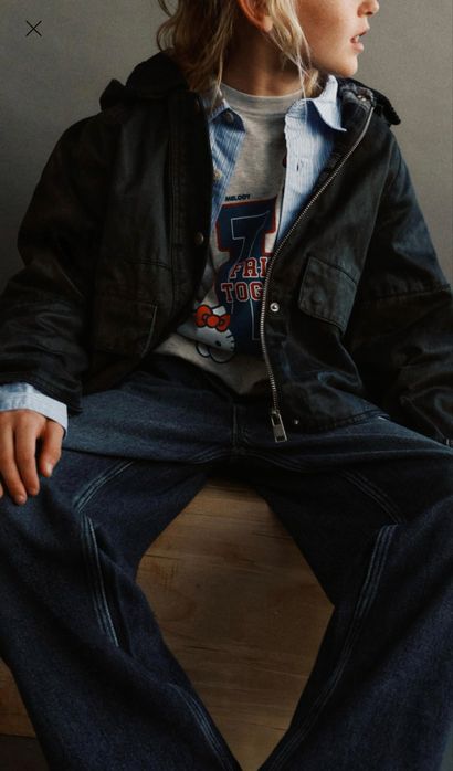 Трендові джинси з астметричним поясом 10 р zara 140см нові