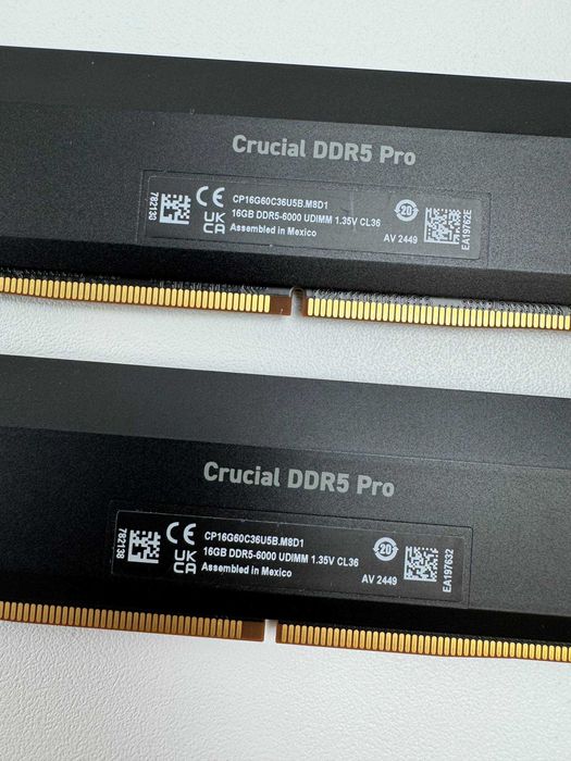 Оперативна пам'ять Crucial Pro RAM DDR5 DIMM Kit 2x16GB 6000MHz CL36