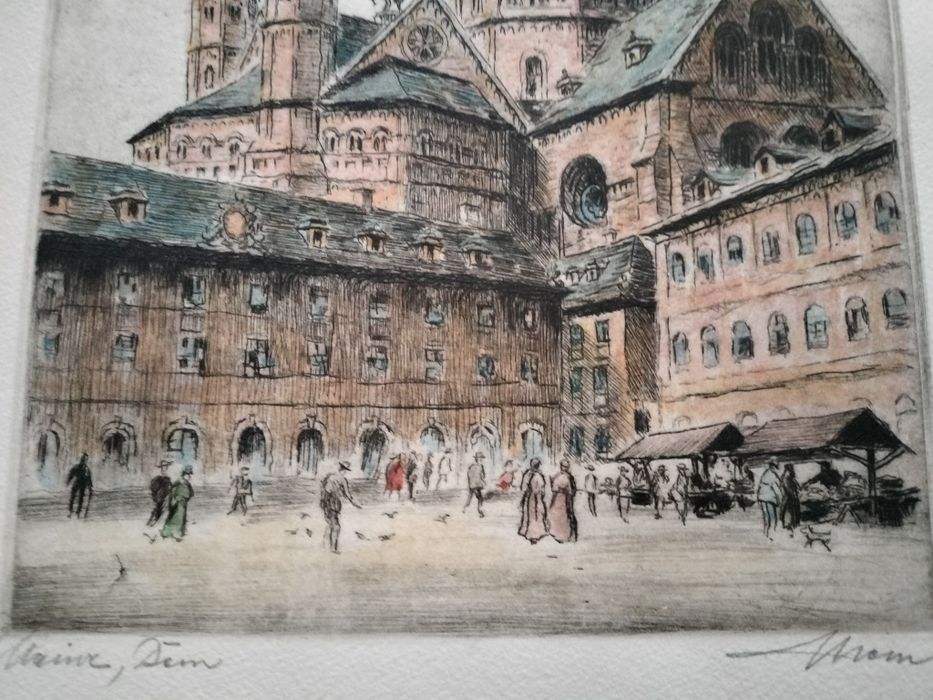 Stary obraz Katedra w Moguncji