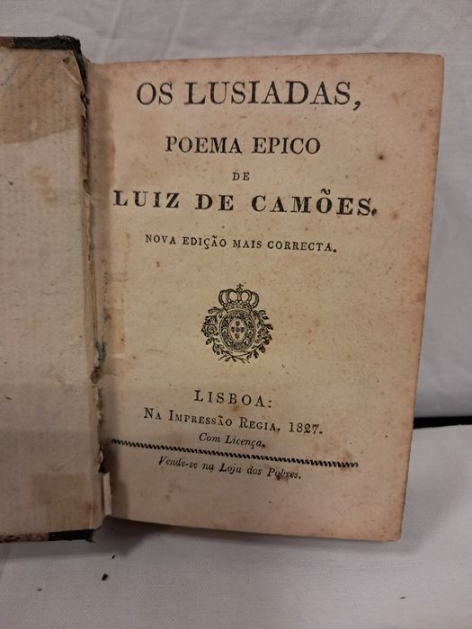 Livro Camões edição de 1827