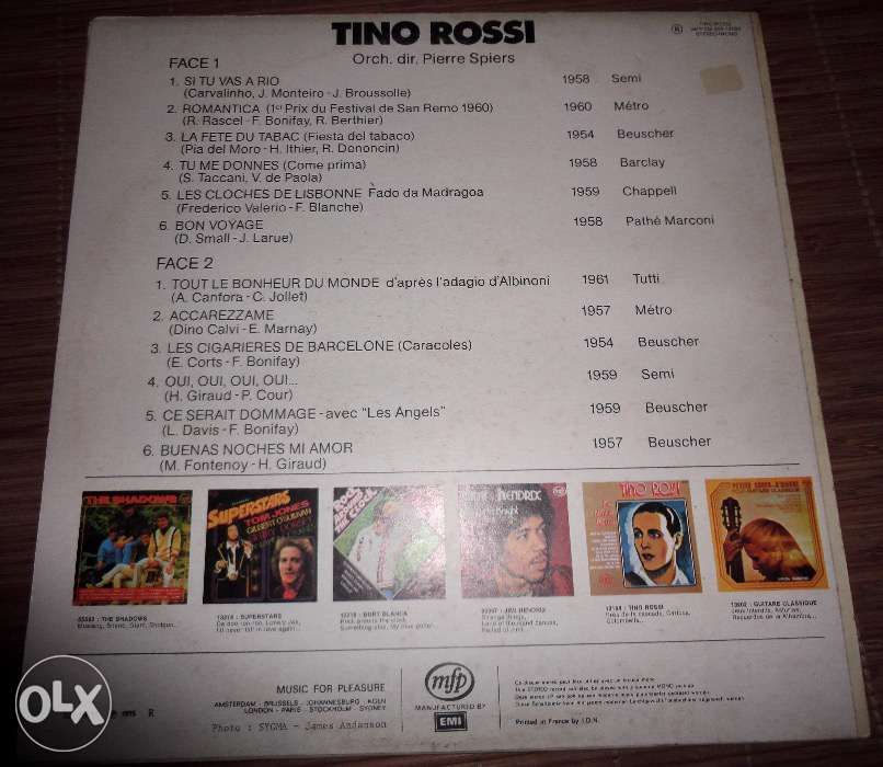 Vinil LP Tino Rossi