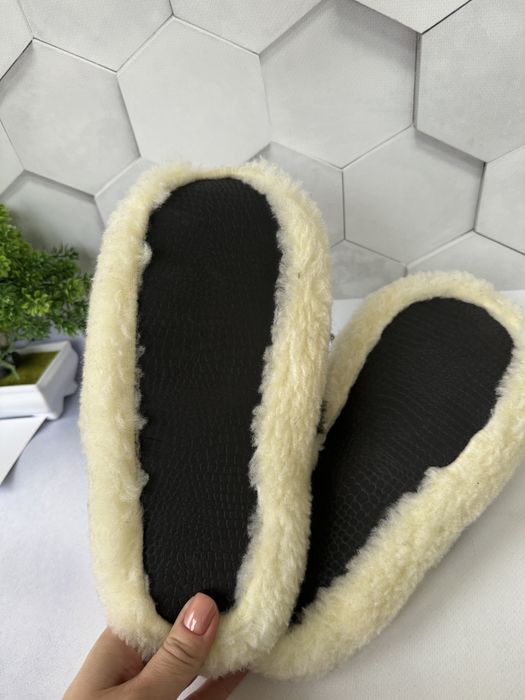 40 41 42 чоловічі кімнатні тапочки тапки на овчині хутряні