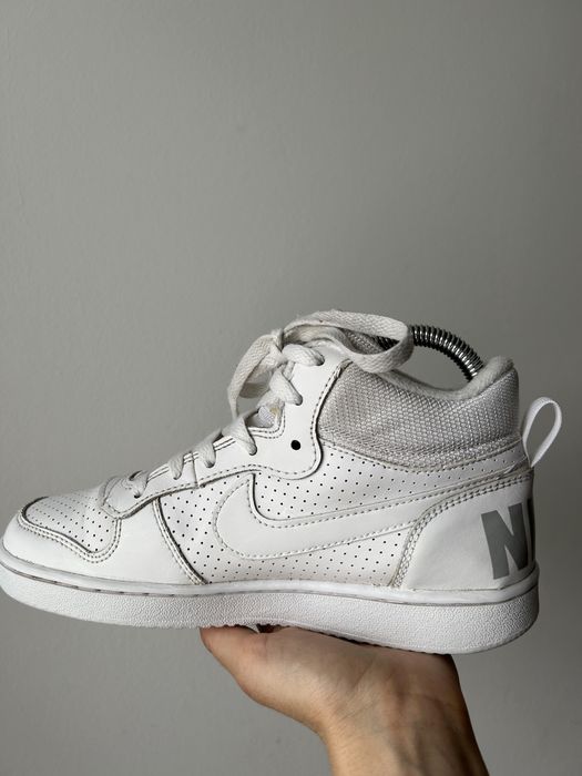 Białe nike court bought mid 37.5 wyprzedaz obuwie sportowe unisex