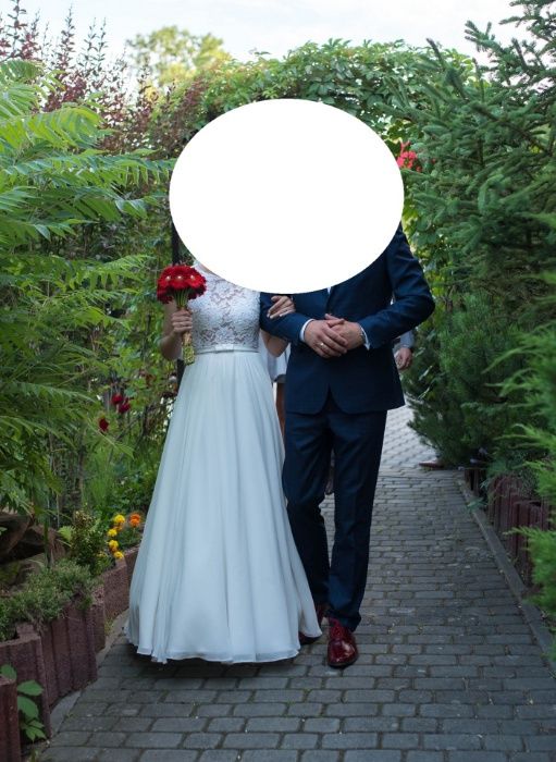 Suknia ślubna z muślinu