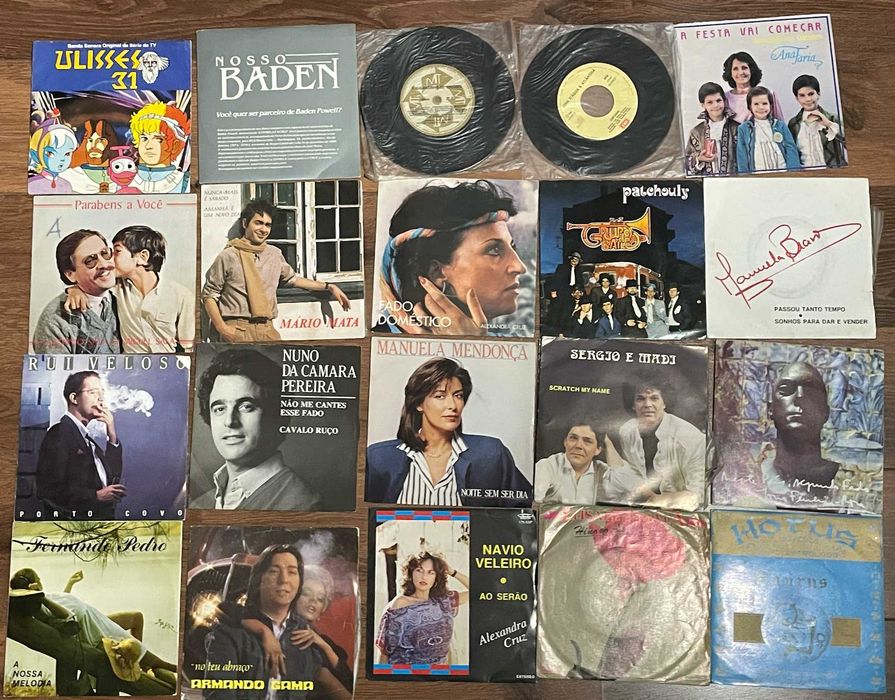 Lote Discos vinil Singles música Portuguesa