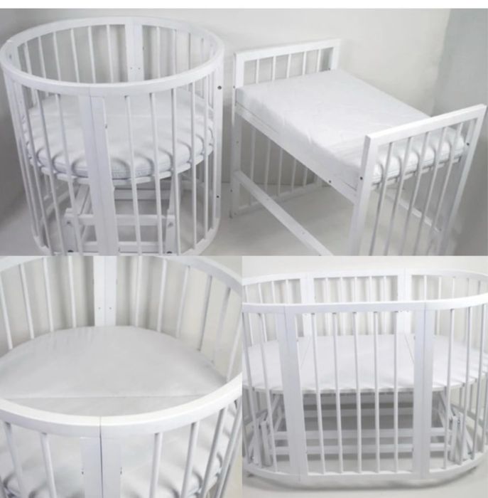 Ліжечко трансформер кругле