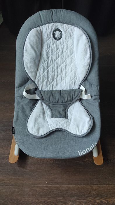 Шезлонг качалка Lionelo Rosa Grey/White