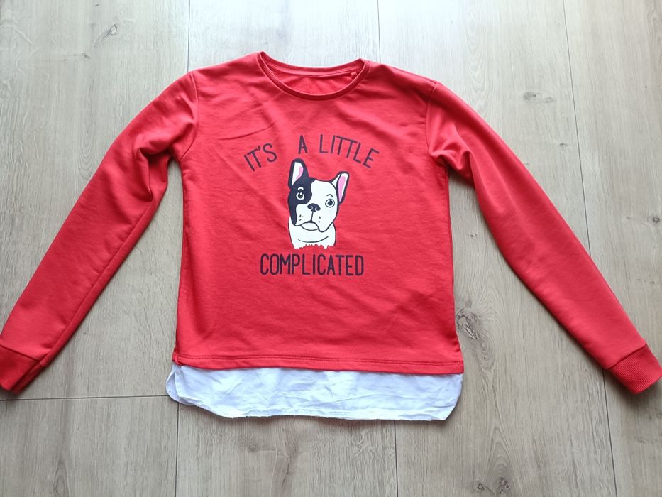 C&A bluza dziewczęca czerwona mops rozm 158/164