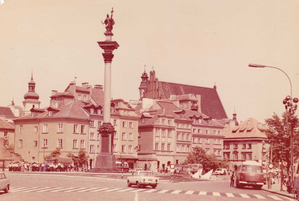 Warszawa - Plac Zamkowy - Pocztówka .