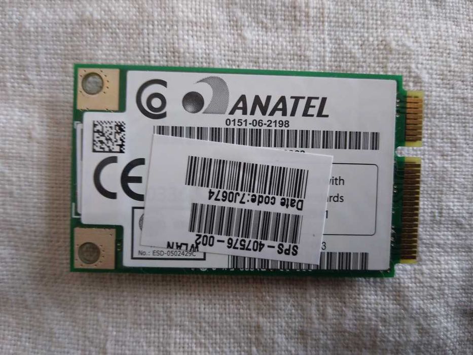 Placa de Rede INTEL para computador portatil model: WM3945ABG MOW2