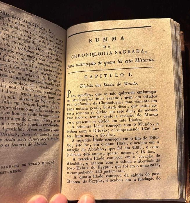Livro antigo (2 tomos) "Historia Sagrada do Velho e Novo Testamento" de N. de Royaumont (Prior de Sombreval) 1830