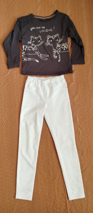 Fajny zestaw ubrań dla dziewczynki/Sukienki, bluzy, spodnie, kurtka