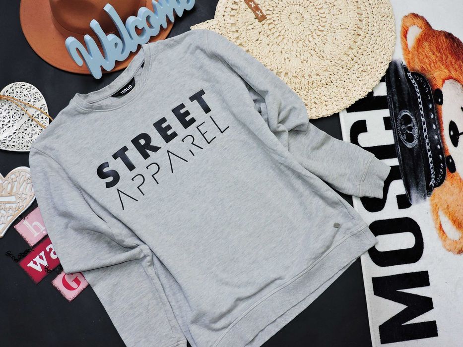 Solid Szara bluza bawełna Street M