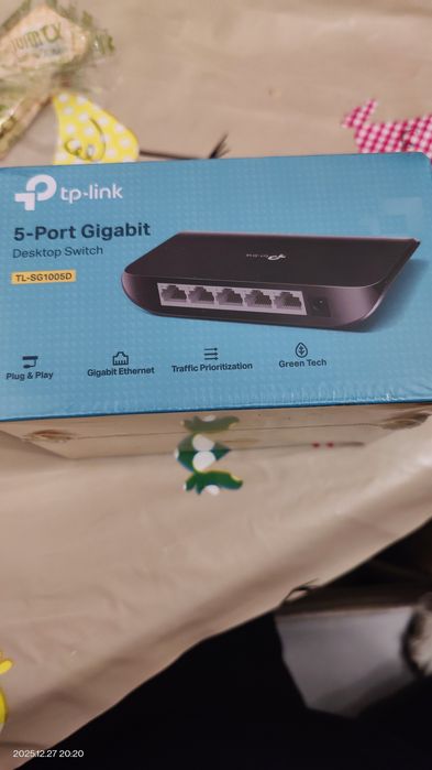 Switch de Mesa gigabit 5 portas, selado