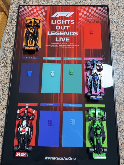 Expositor Coleção F1 Lego Speed Champions en acrilico e aluminium