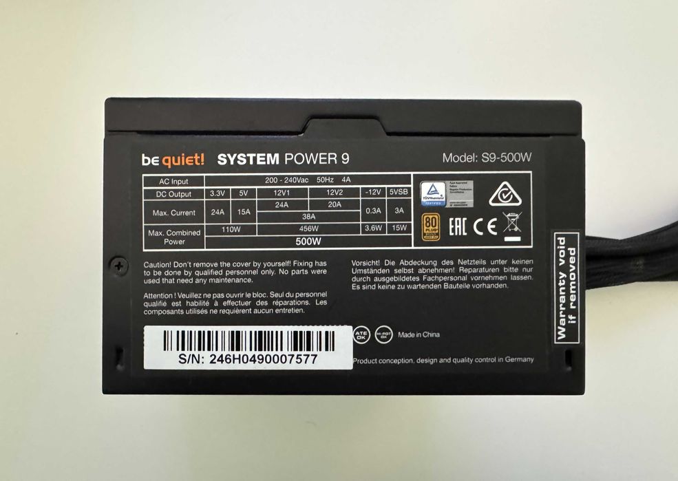 Блок живлення be quiet! System Power 9 500W (BN246)