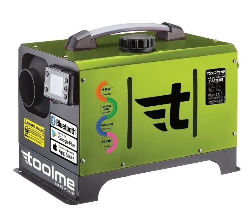Дизельний обігрівач 9 кВт TOOLME TM188 (230V/12V/24V)Bluetooth + пульт