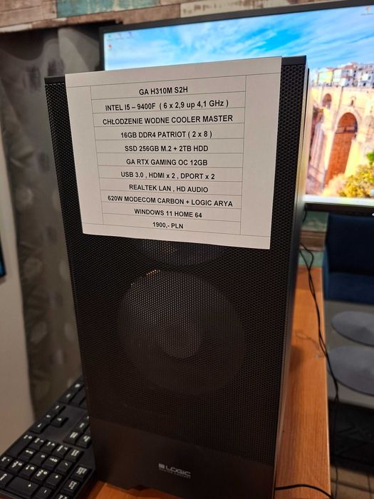 Komputer Gamingowy I5 SSD RTX  Wodne Rezerwacja