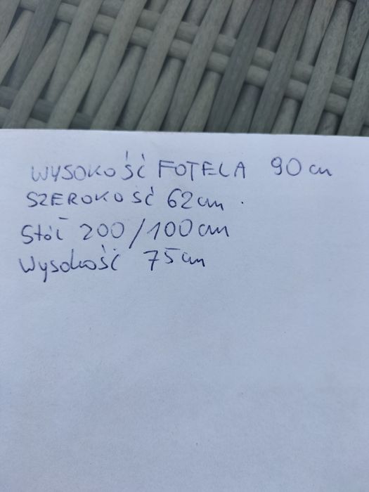 Meble ogrodowe stół i 8 foteli
