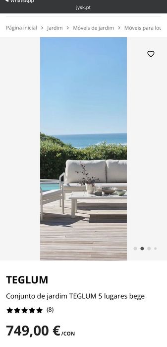 Mesa exterior JYSK TEGLUM | branca