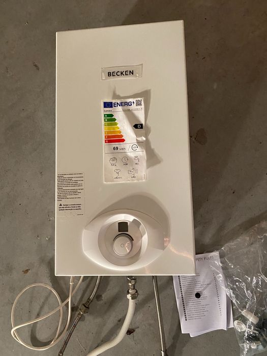 Esquentador para gás natural ventilado marca Becken