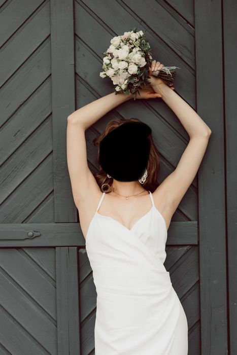 Suknia ślubna 100% jedwab XS/S