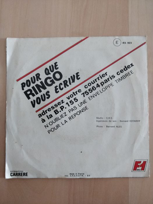 Ringo "Les Oiseaux de Thailand " Vinil Single