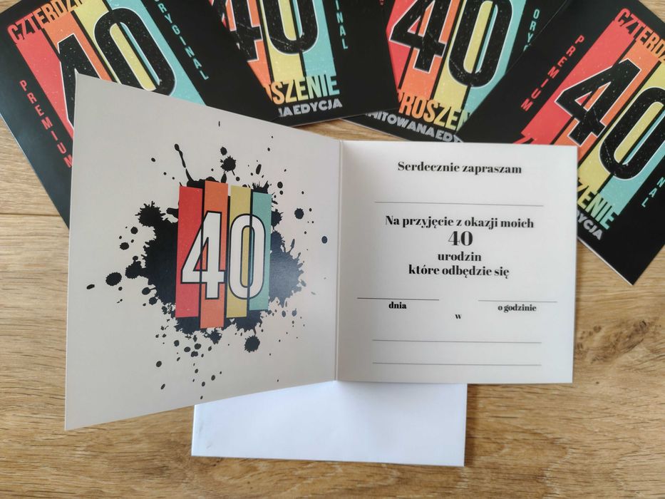 Zaproszenia na 40 urodziny