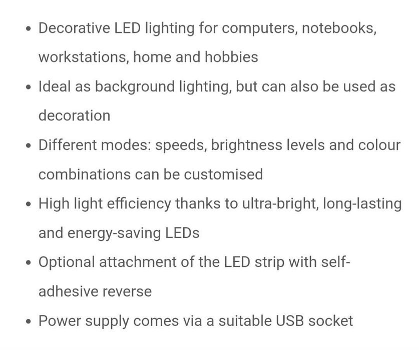 Luzes led para tv ou computador