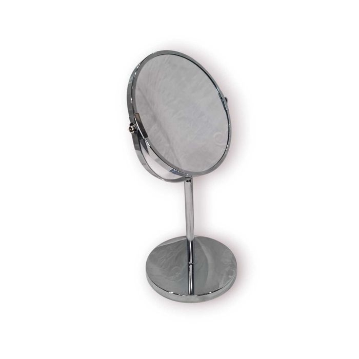 Espelho Mesa Dupla Face Metal Cromado