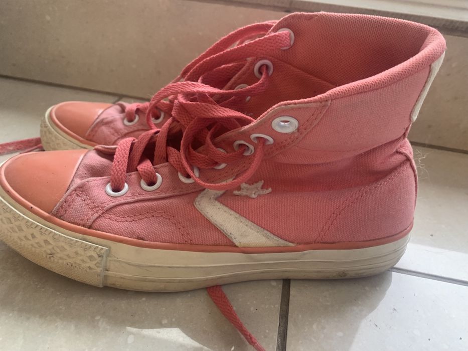 Converse sportowe buty, trampki za kostkę, różowe r. 36