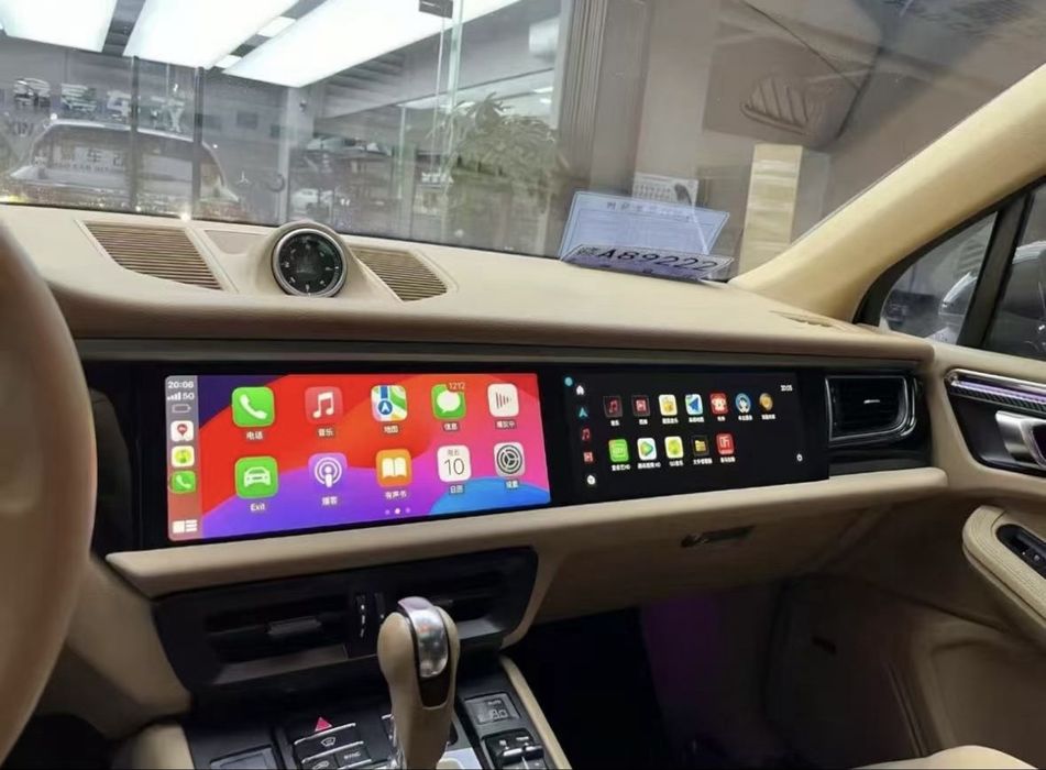 Android магнітола Porsche Macan 2014–2024, 2 екрани 12.3″, 4/64GB, 8/128GB, CarPlay, Android Auto, GPS, Wi-Fi, Bluetooth, BOSE, камери 360°